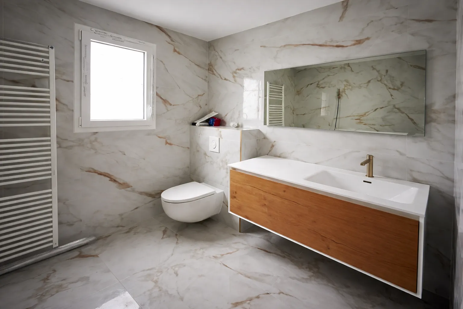 Salle de bain en marbre